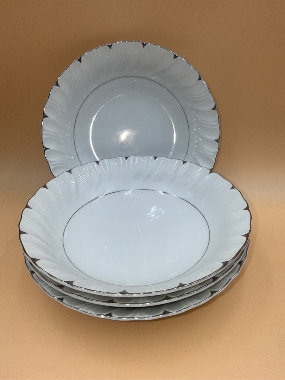 Set of 4-Vintage Soup Bowls Harmony House Heirloom Fine China #3512, 7-3/4